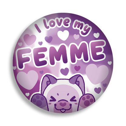 lesbian ally 2.25" button pins