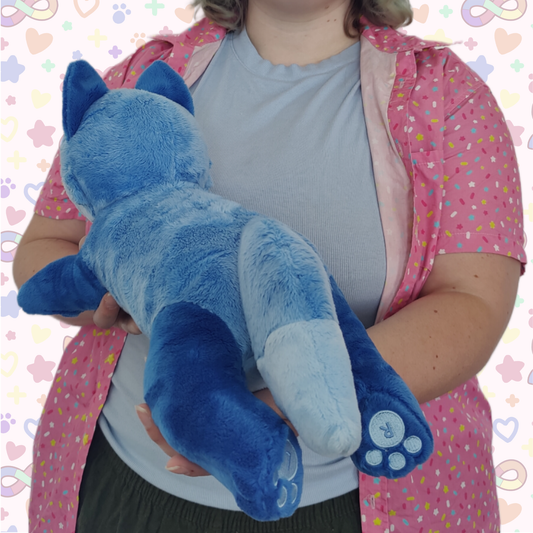 luca the dyslexia fox laying cuddle plushie!