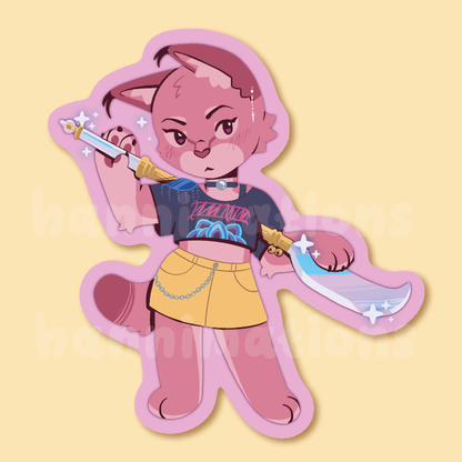 huntrix kitty 3" matte vinyl stickers