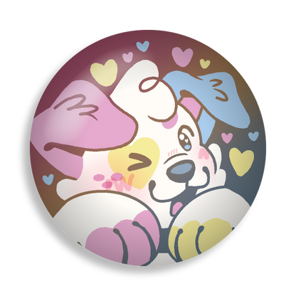 colorful doodles button pins