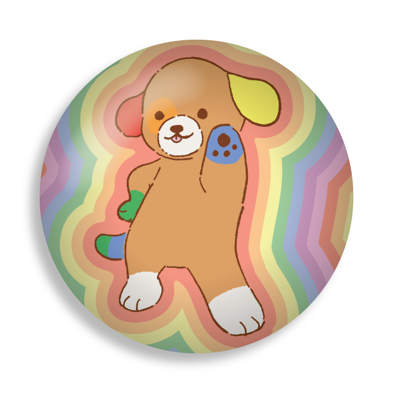 peace cookie button pin