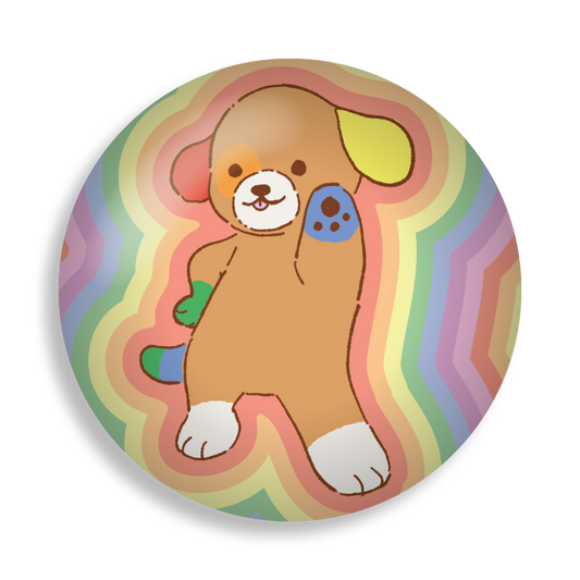 peace cookie button pin