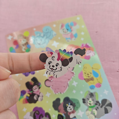 rainbeanie 4x6 sticker sheet