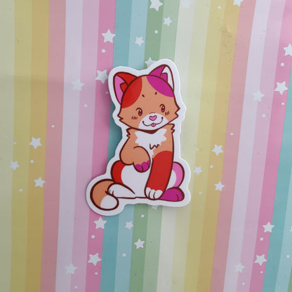 colorful kitty 3" vinyl stickers