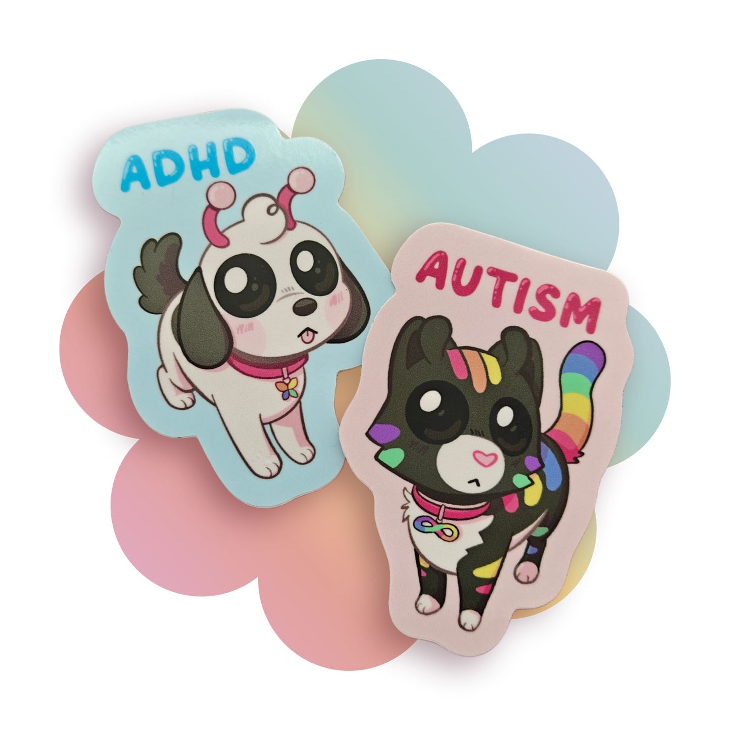 autism and adhd creatures stickers