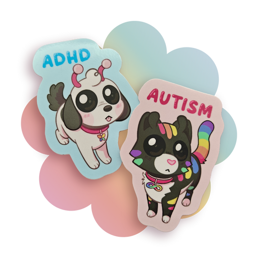 autism and adhd creatures stickers