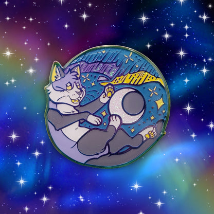colorful kitties guest artist enamel pins