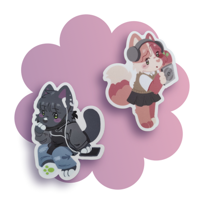 mitsuaya kitties 3" vinyl sticker set