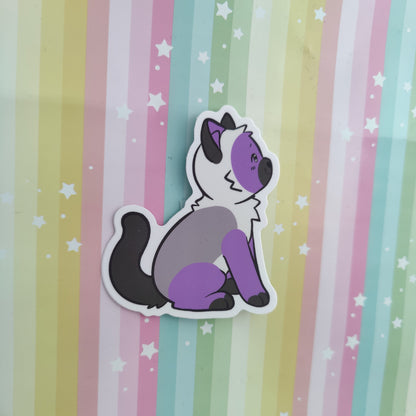 colorful kitty 3" vinyl stickers