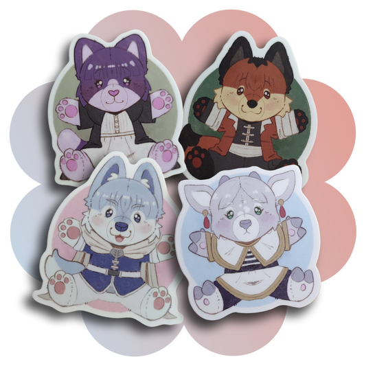 frieren 3" vinyl teddy stickers