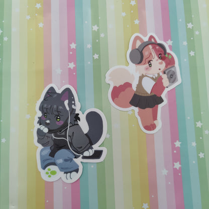 mitsuaya kitties 3" vinyl sticker set