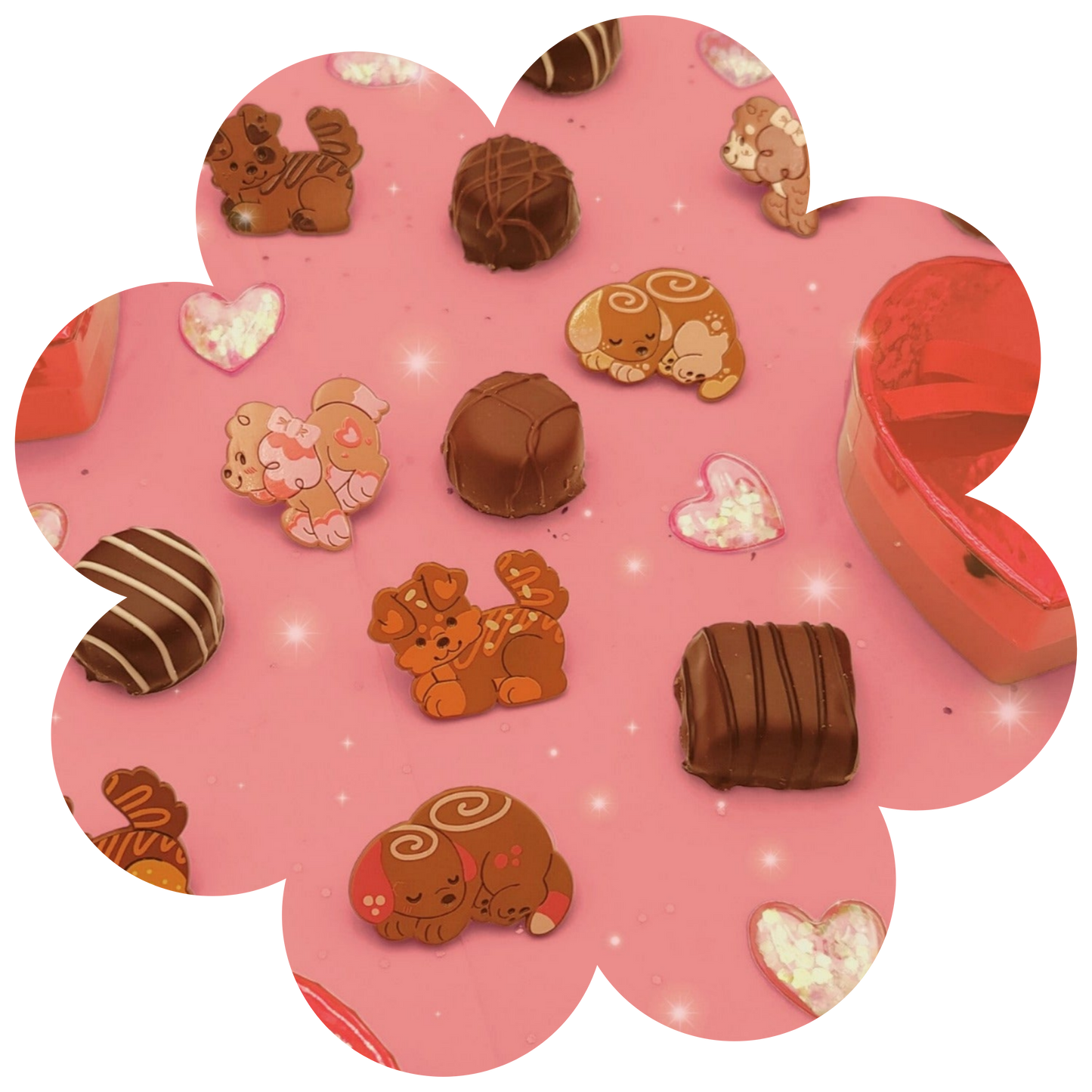 box of chocopups mystery pin boxes