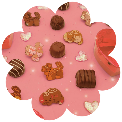 box of chocopups mystery pin boxes