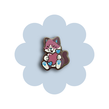colorful kitties heartsie hard enamel pins