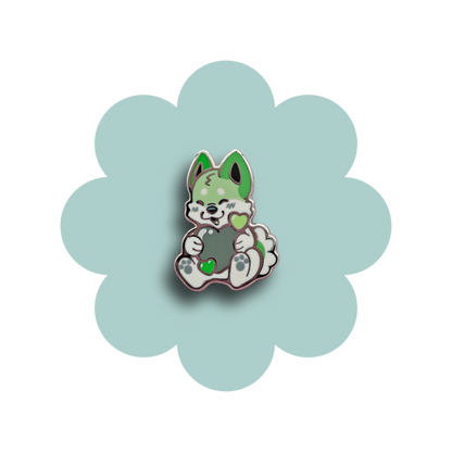 colorful puppies heartsie hard enamel pins