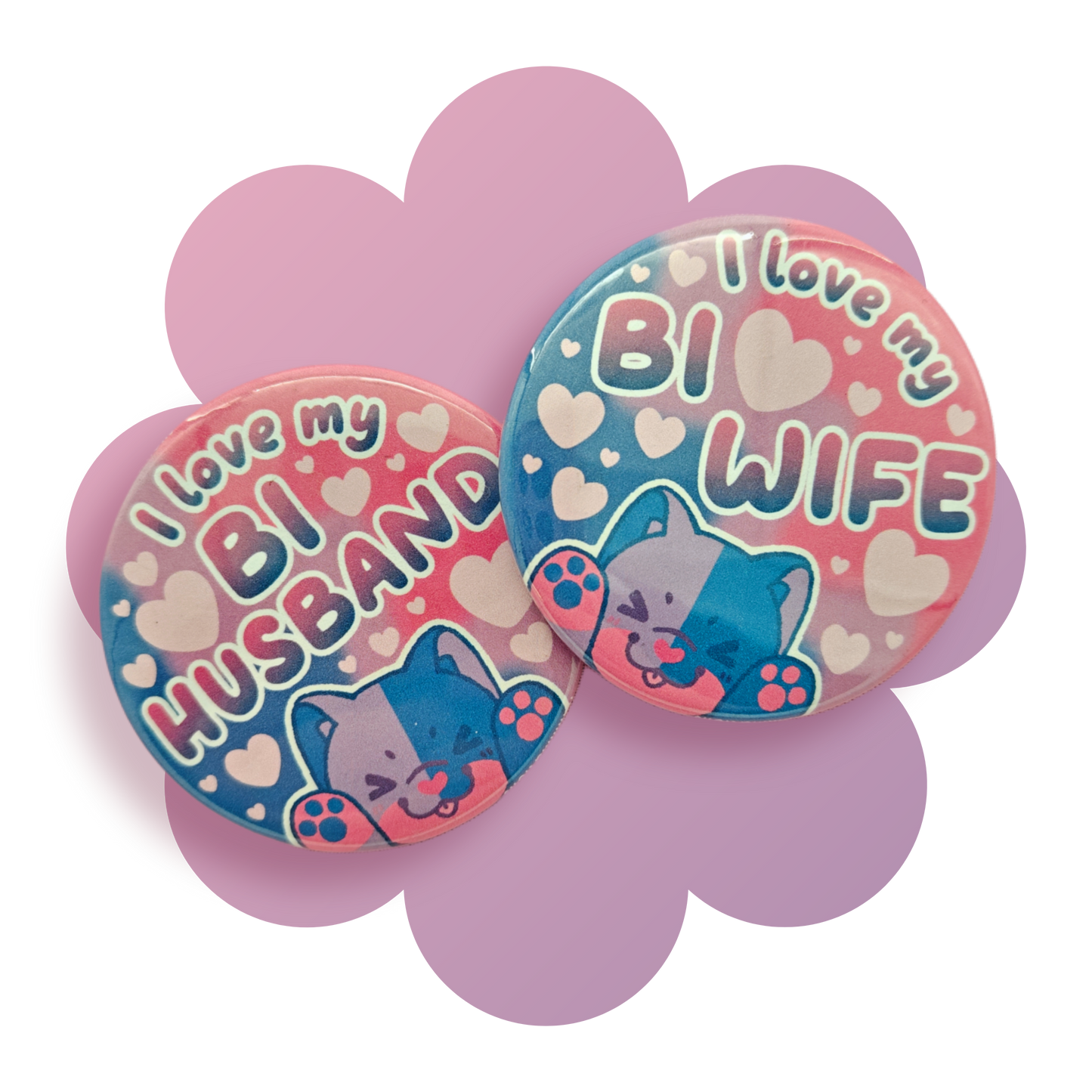 bi ally 2.25" button pins