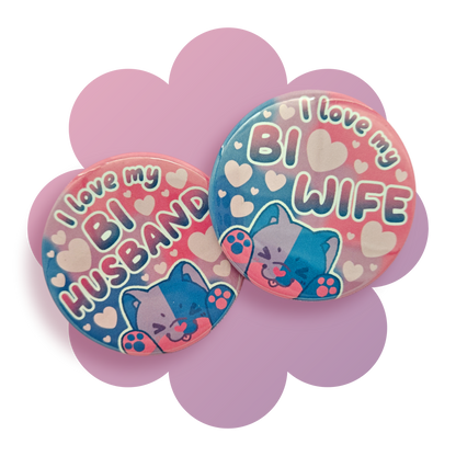bi ally 2.25" button pins