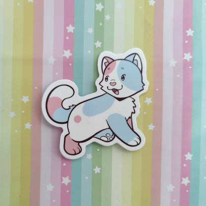 colorful kitty 3" vinyl stickers