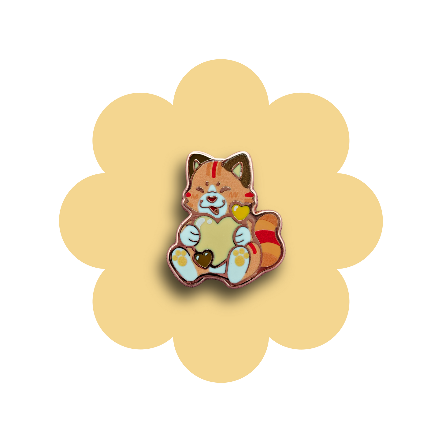 colorful kitties heartsie hard enamel pins