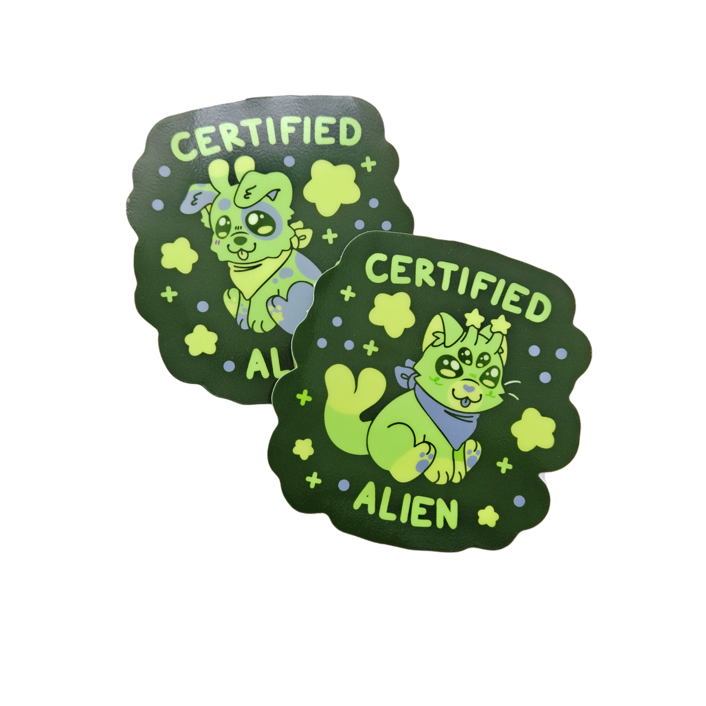 ✨GLOW IN THE DARK✨ certified alien 3" vinyl sticker