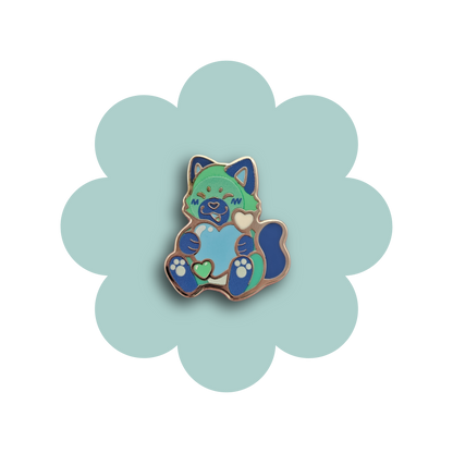 colorful kitties heartsie hard enamel pins