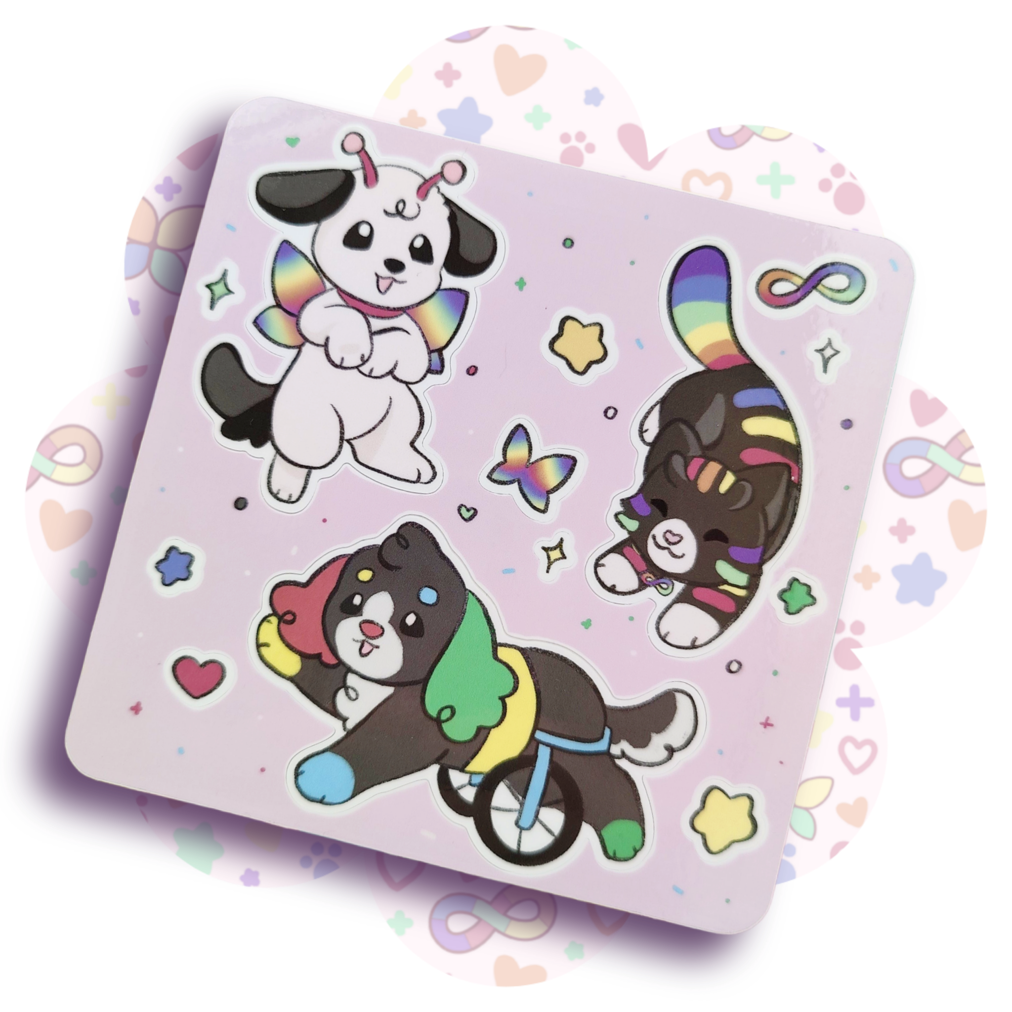 disability pride creatures sticker sheet by sugarycarousel – hannimations