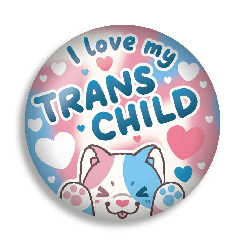 trans ally 2.25" button pins