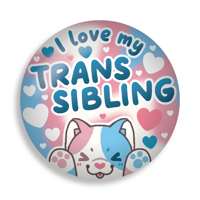 trans ally 2.25" button pins