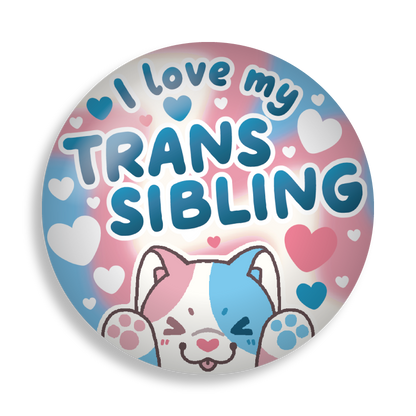 trans ally 2.25" button pins