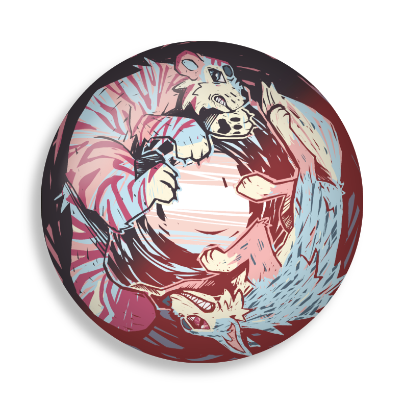 'you will not hurt my family' button pin