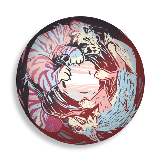 'you will not hurt my family' button pin