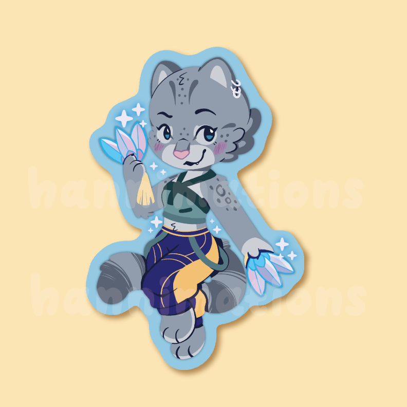 huntrix kitty 3" matte vinyl stickers