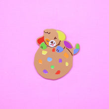 Load image into Gallery viewer, cookie puppy soft enamel pin
