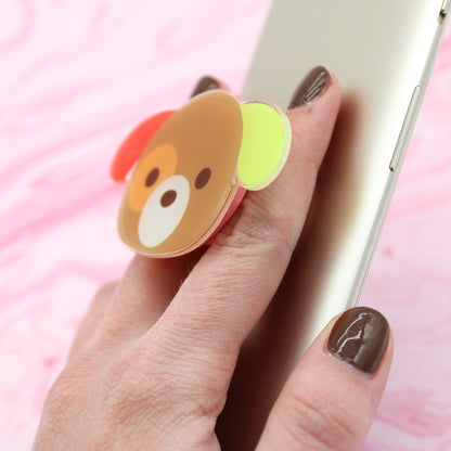 B GRADE (defective) colorful puppy phone grips