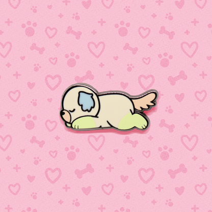 colorful puppies enamel pins