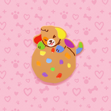 Load image into Gallery viewer, cookie puppy soft enamel pin
