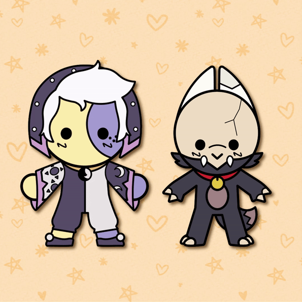 king and the collector weebean enamel pins