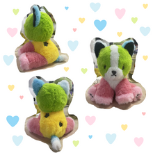 Load image into Gallery viewer, mango the colorful puppy plushie
