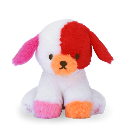 scarlet the colorful puppy plushie