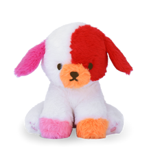 Load image into Gallery viewer, scarlet the colorful puppy plushie
